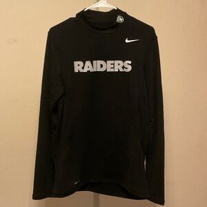Nike DRI FIT‎ Black Long Sleeve Raiders Tee